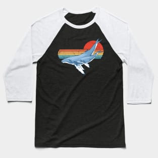 Humpback Whales 60s Sunset Baseball T-Shirt